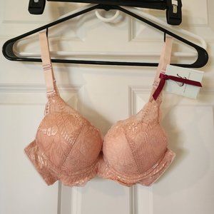 NWT The Little Bra Company "Rell" 28C Rosette/Peach